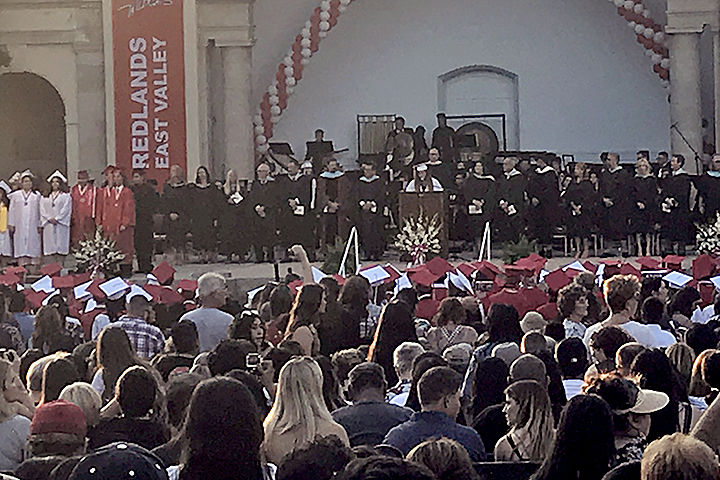 Redlands East Valley graduation ceremony at the Redlands Bowl